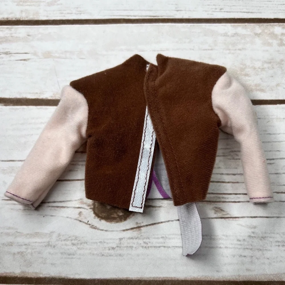 Disney Frozen Kristoff Doll Shirt Brown Purple Vest Detail Small